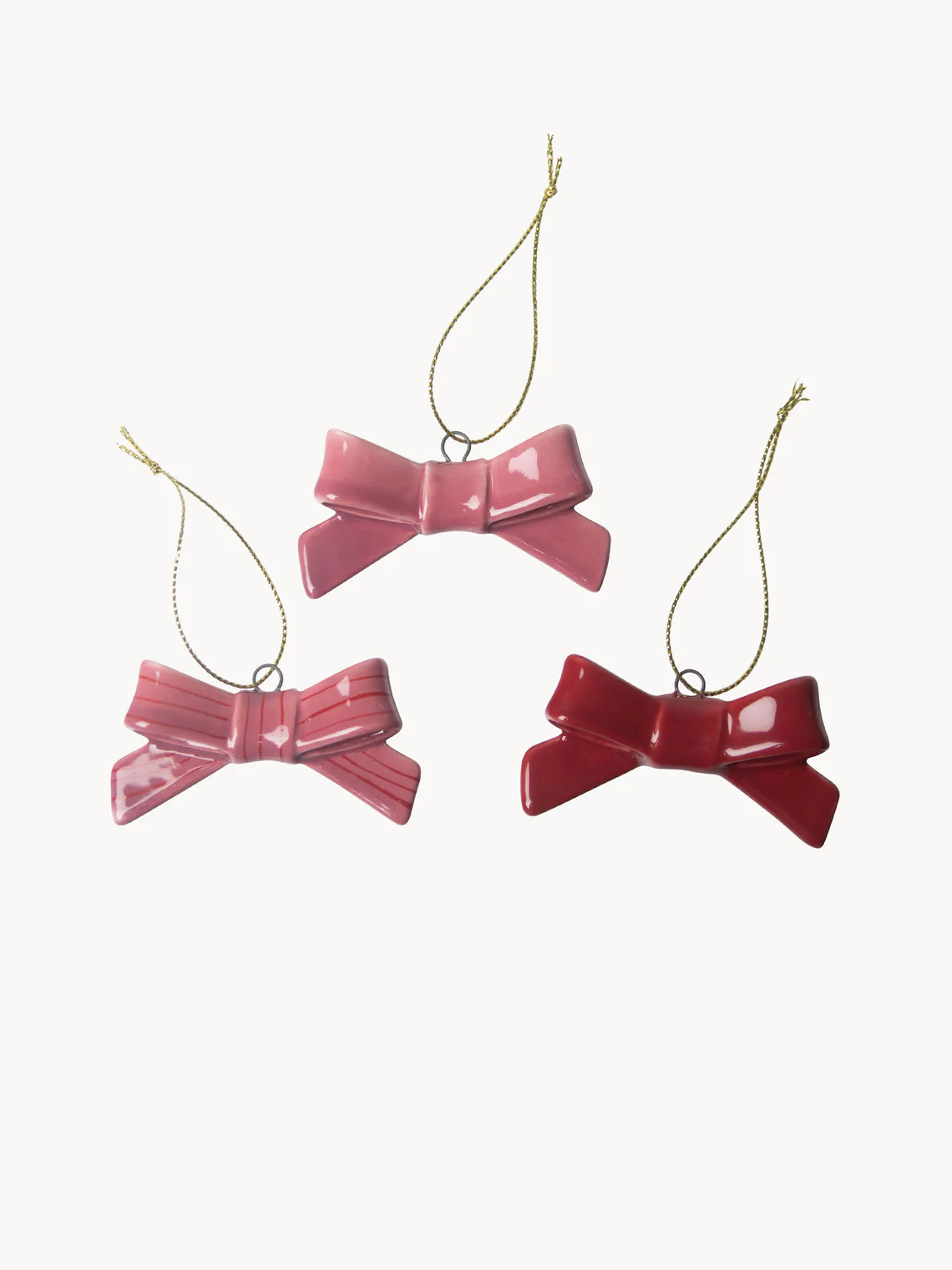 Weihnachts-Ornamente Bow, 3er-Set | Westwing EU