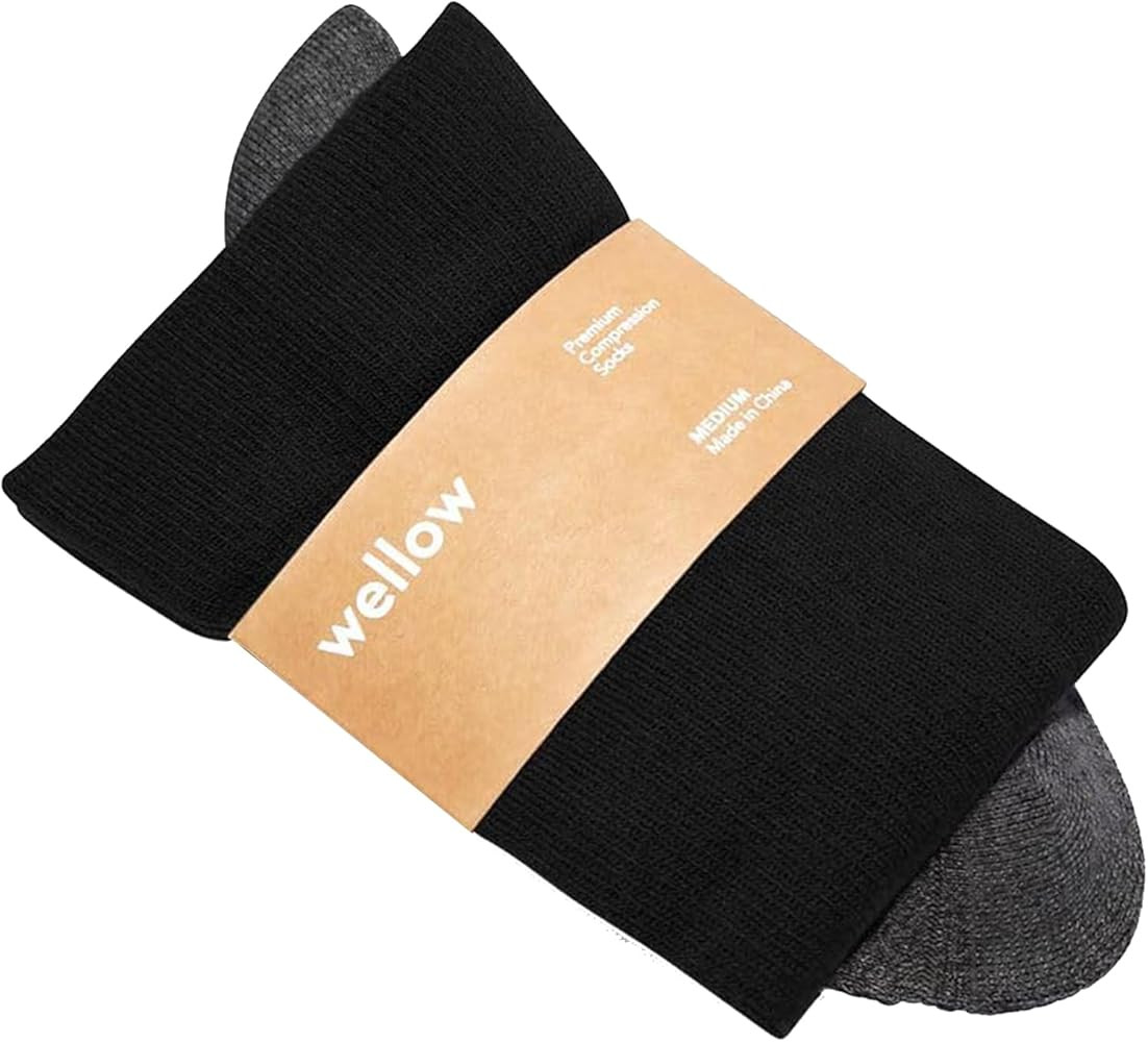 Wellow Premium Socks (Compression Socks - Regular) for Men & Women, Made with Viscose from Bamboo... | Amazon (US)