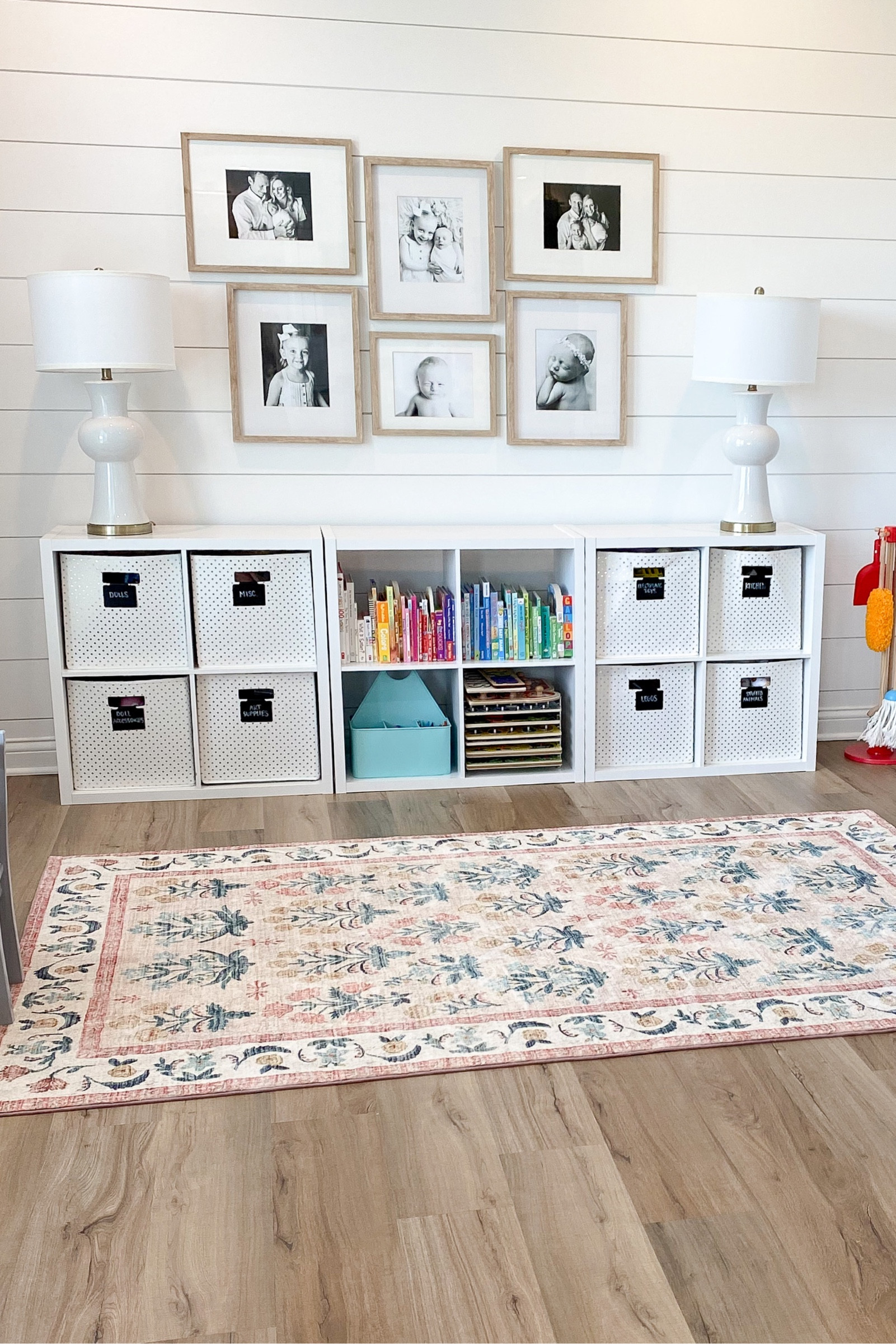 Playroom storage, playroom toy storage? Playroom design, cloudpile rug, cube storage, puzzle storage 

#LTKhome #LTKkids