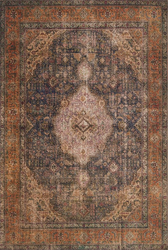 Loloi Loren Collection LQ-02 Plum/Multi 7'-6" x 9'-6" Area Rug | Amazon (US)