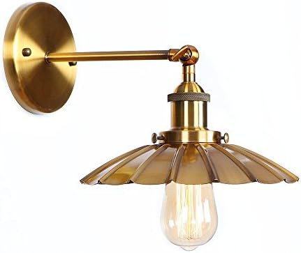 Wall Lamps, Adjustable Foldable Swing Arm Lights with Steering Head, Creative Retro Loft Metal Ca... | Amazon (US)