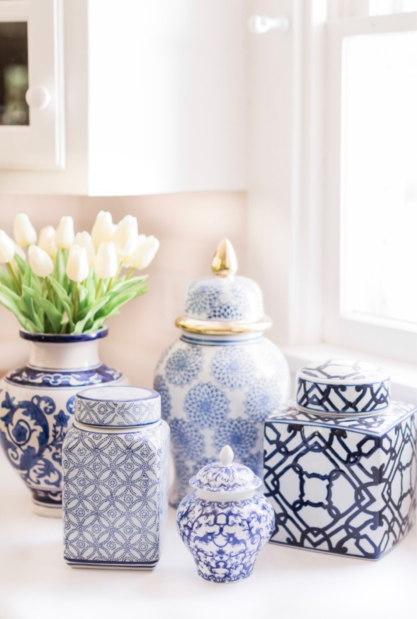 Styling ginger jars. I love this functional pop of color for spring. 💐💐💐

#LTKhome #LTKunder50 #LTKFind