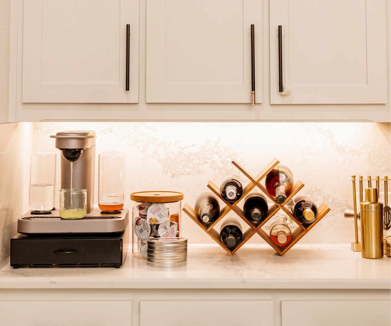 Our wet bar set up is ready for all of the hosting we’re doing!! Bartesian is a crowd favorite! Gift your favorite host one this season! 

#LTKGiftGuide #LTKhome #LTKHoliday