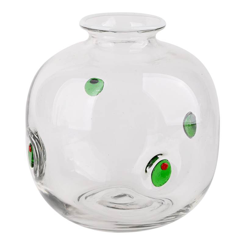 Clear Olive Icon Glass Vase, 5.5" | At Home