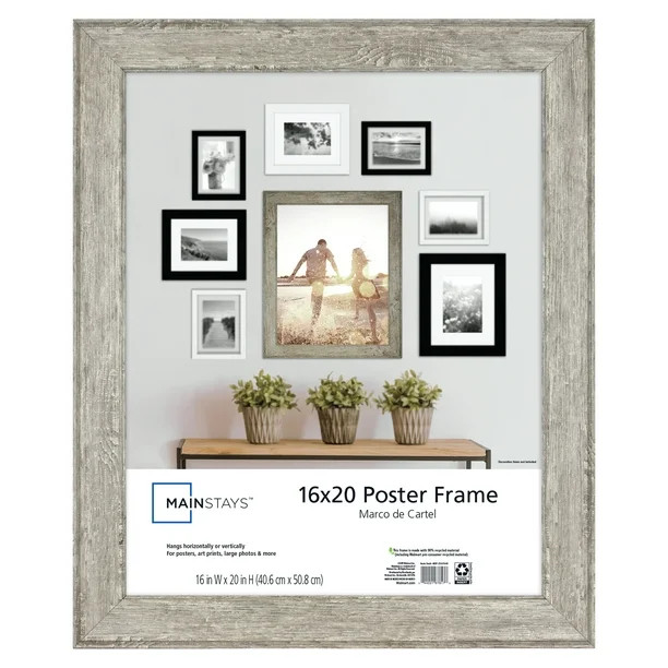 Mainstays 16X20 Rustic Woodgrain Poster and Picture Frame | Walmart (US)