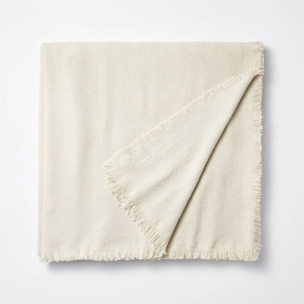 Full/Queen 100% Cotton Bed Blanket Light Beige - Threshold™ designed with Studio McGee | Target