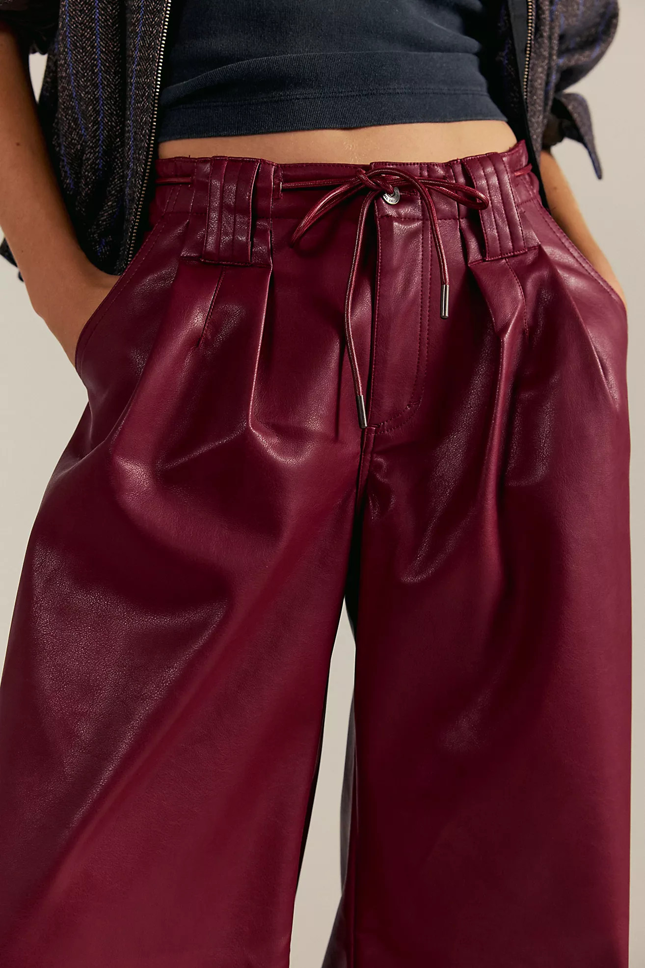 Julien Wide Leg Vegan Leather Pants | Free People (Global - UK&FR Excluded)