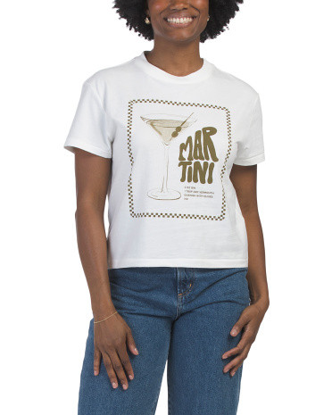 Martini Recipe Screen Tee | TJ Maxx