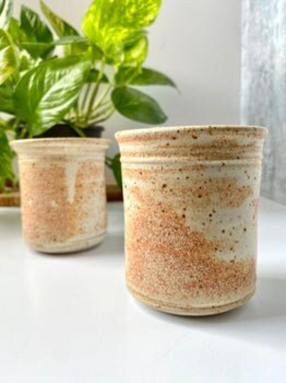 Pair of Vintage Studio Pottery Vases Canisters | Etsy | Etsy (US)