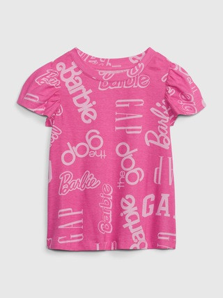 Gap × Barbie™ Toddler 100% Organic Cotton Puff Sleeve Logo T-Shirt | Gap (CA)