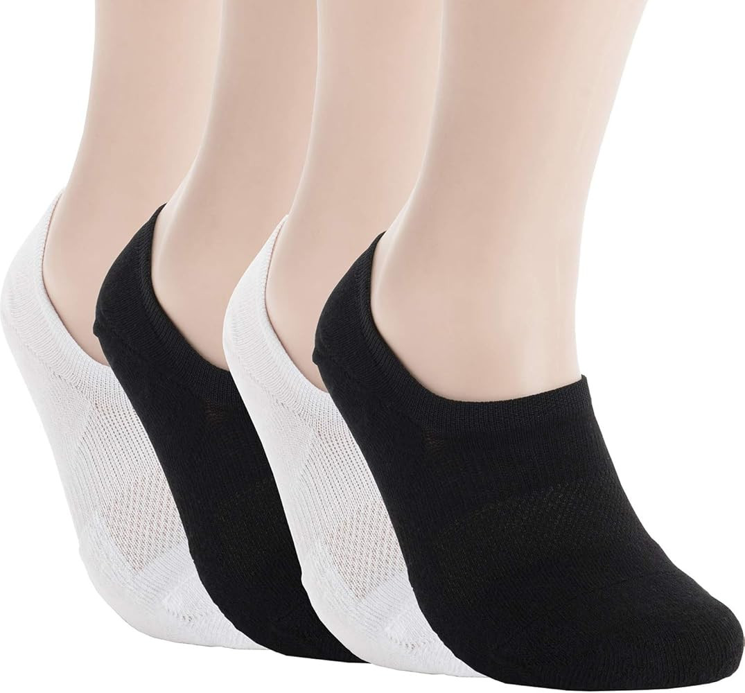 No Show Socks - Athletic Cushion Cotton Sport Footies For Women Men | Amazon (US)