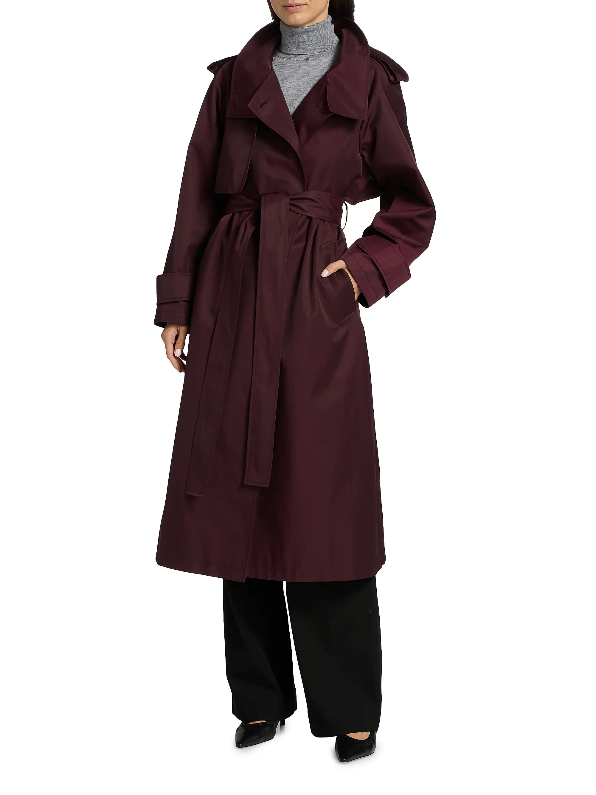 Cotton-Blend Poplin Trench Coat | Saks Fifth Avenue
