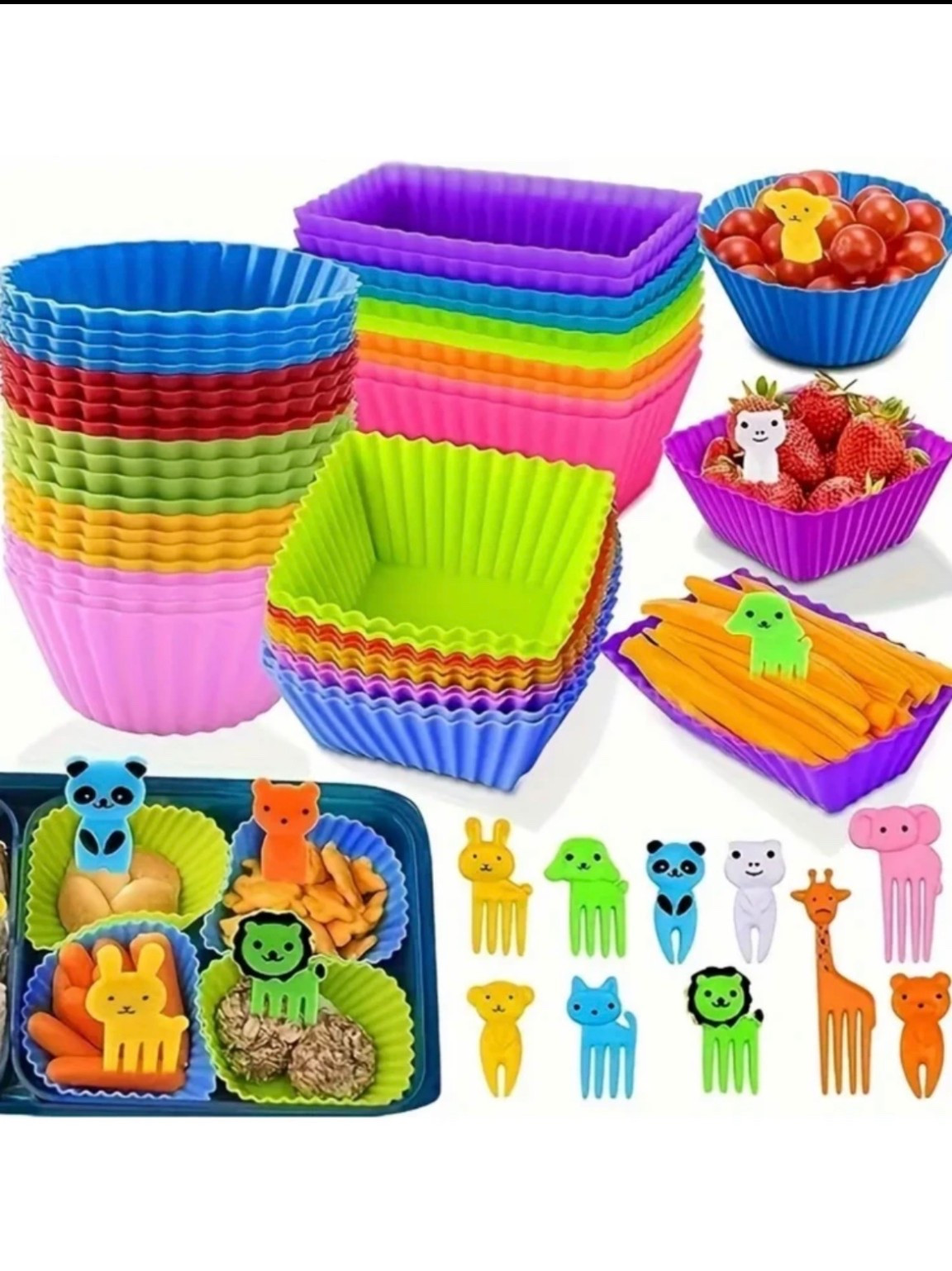 Love these silicone lunchbox, dividers, and piks for kids lunchboxes

#LTKFamily #LTKHome #LTKKids