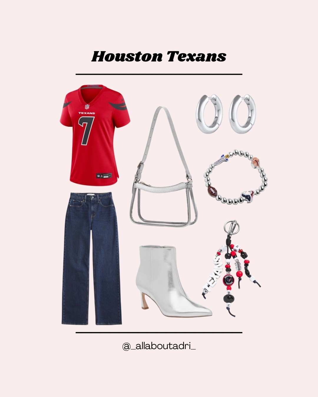 Here’s an easy NFL game day outfit for all my girls who are Houston Texans fans! 🏈❤️

#LTKStyleTip