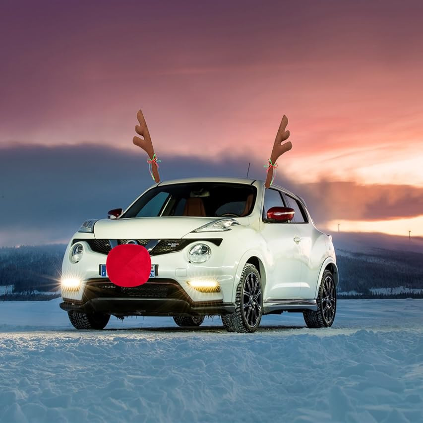 Amazon.com: Car Reindeer Antlers & Nose Decorations, Christmas Car Reindeer Antlers Decorations, ... | Amazon (US)