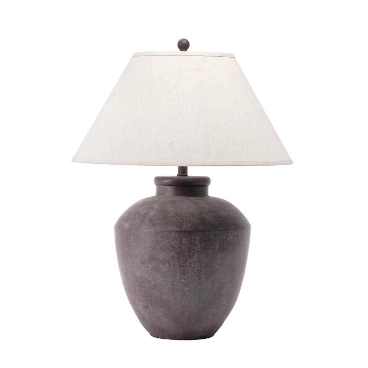 30-inch Vintage Resin Urn Table Lamp | Brown | Rugs USA
