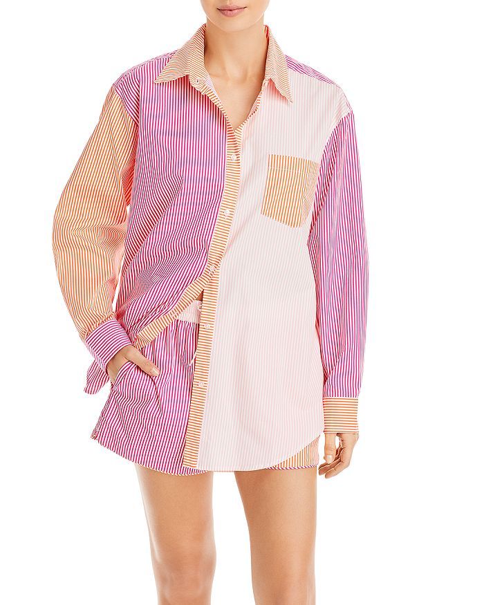 The Oxford Striped Cover Up Shirt | Bloomingdale's (US)