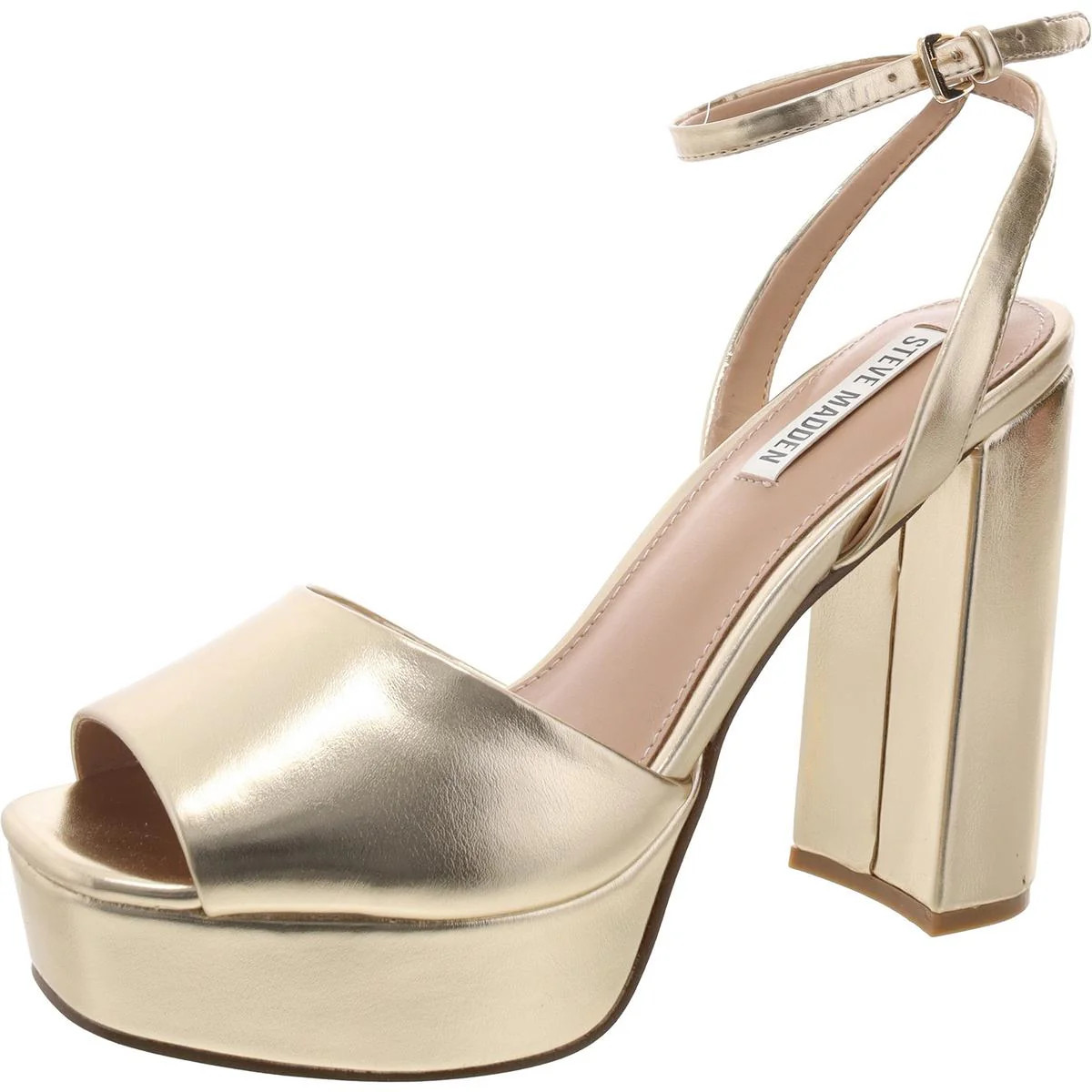 Lourdes Womens Buckle Patent Leather Platform Heels | Shop Simon