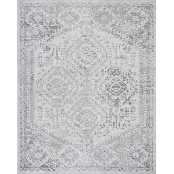 Traditional 5x7 Area Rug (5'3'' x 7'3'') Oriental White Living Room Easy to Clean - Walmart.com | Walmart (US)