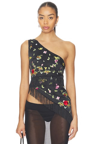 NIIHAI Lara Fringe Top in Black from Revolve.com | Revolve Clothing (Global)