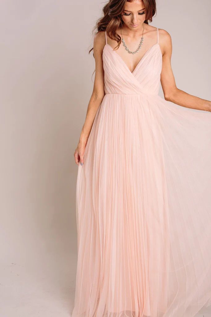 Scarlett Tulle Pleated Maxi Dress | Morning Lavender