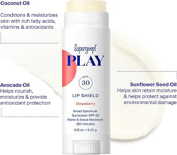 Supergoop! PLAY Lip Shield SPF 30 - Hydrating SPF Lip Balm - Moisturizing Treatment for Dry Crack... | Amazon (US)