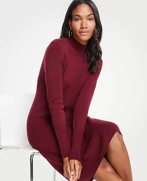 Turtleneck Sweater Shift Dress | Ann Taylor (US)