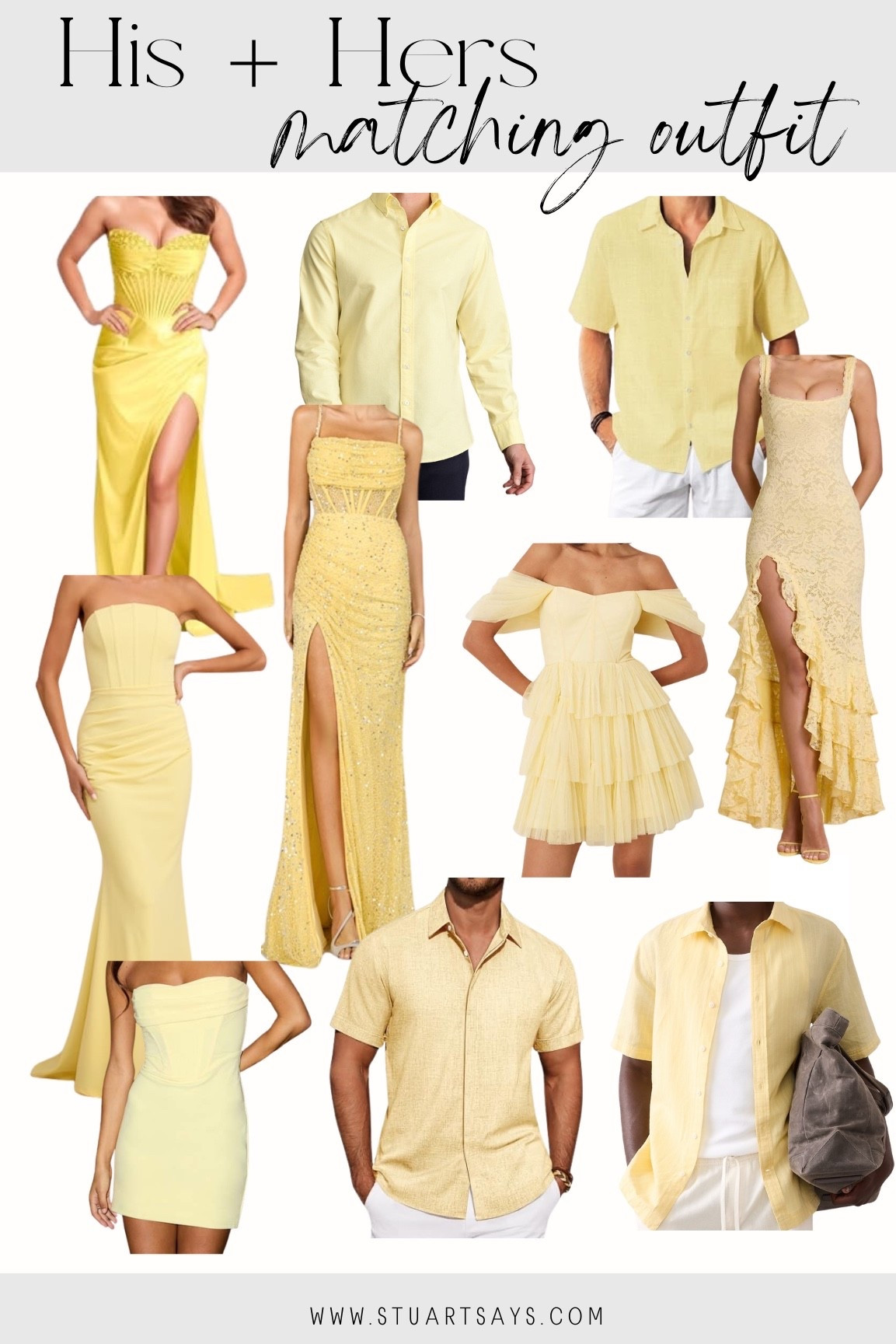 His + hers matching outfits for summer, butter yellow

#LTKootd #LTKgrwm