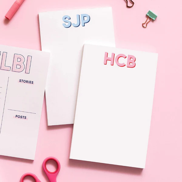 Modern Classics Monogram Notepad | Joy Creative Shop
