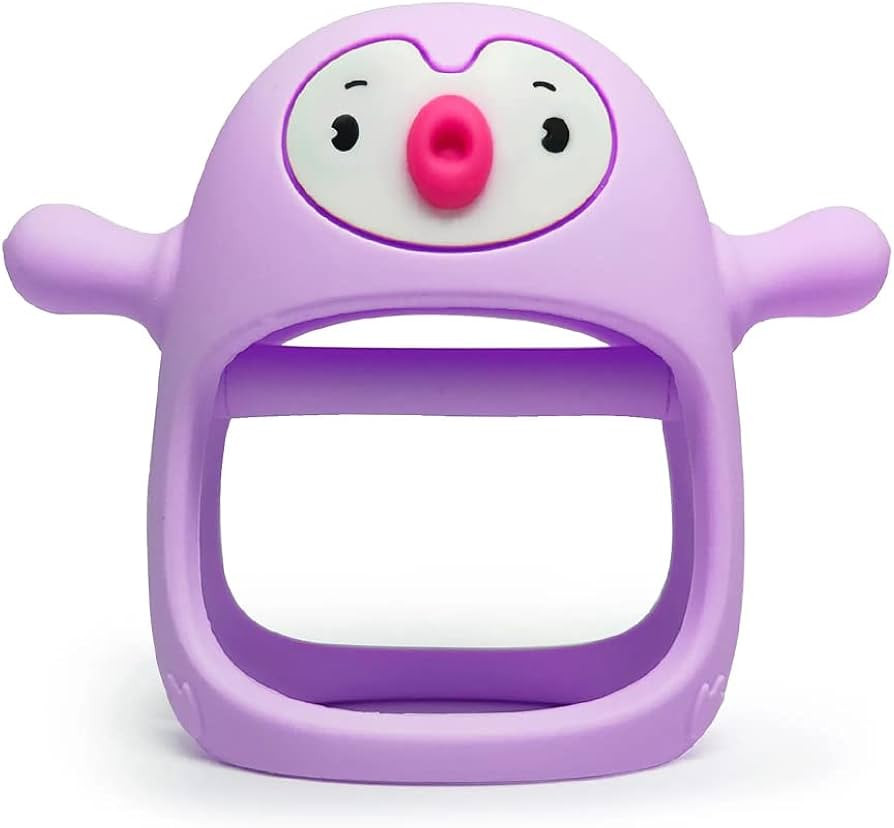 Smily Mia Penguin Buddy Never Drop Silicone Baby Teething Toy for 0-6month Infants, Baby Chew Toy... | Amazon (US)