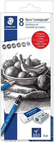 STAEDTLER Mars Lumograph Graphite Artist Sketch Set, 6 Degrees (6B, 4B, 2B, B, HB, 2H), Mini Mars... | Amazon (US)