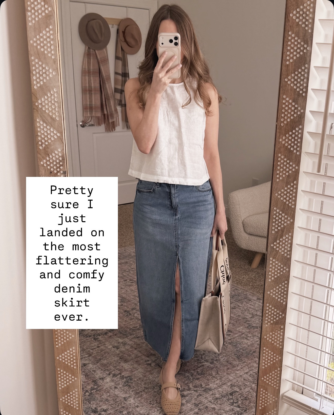 This denim skirt hits at the perfect midi length and somehow makes everything look more put-together instantly.

midi denim skirt, spring skirt outfit, casual chic style, flattering midi skirt, denim skirt styling, effortless spring look, neutral spring outfit, comfortable midi skirt, versatile denim piece, spring wardrobe essentials, casual spring fashion, midi skirt outfits, denim skirt ideas, spring style inspiration

#LTKOver40 #LTKWorkwear #LTKSeasonal