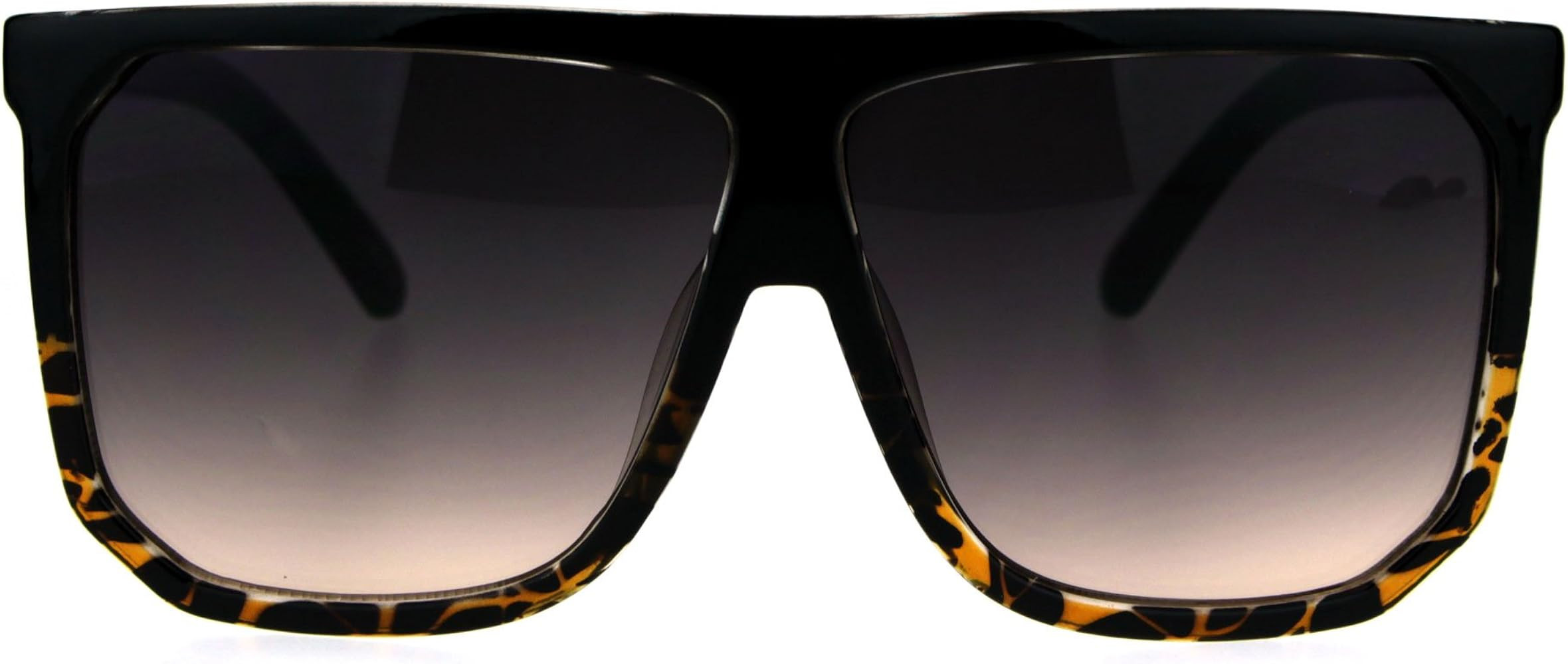 Oversized Style Sunglasses Flat Top Square Unisex Modern Fashion UV 400 | Amazon (US)