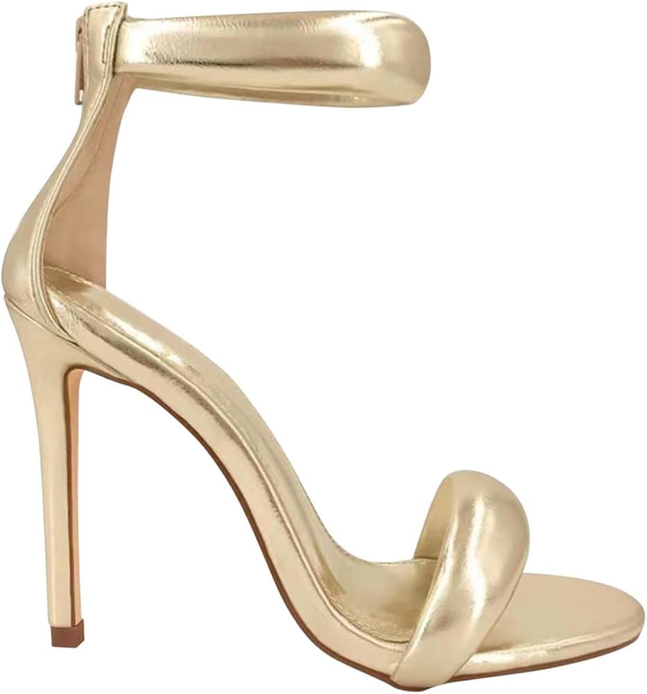 Xiaojmake Women's High Stiletto Pump Heeled Sandals Open Toe Adjustable Bow Ankel Strap Wedding B... | Amazon (US)