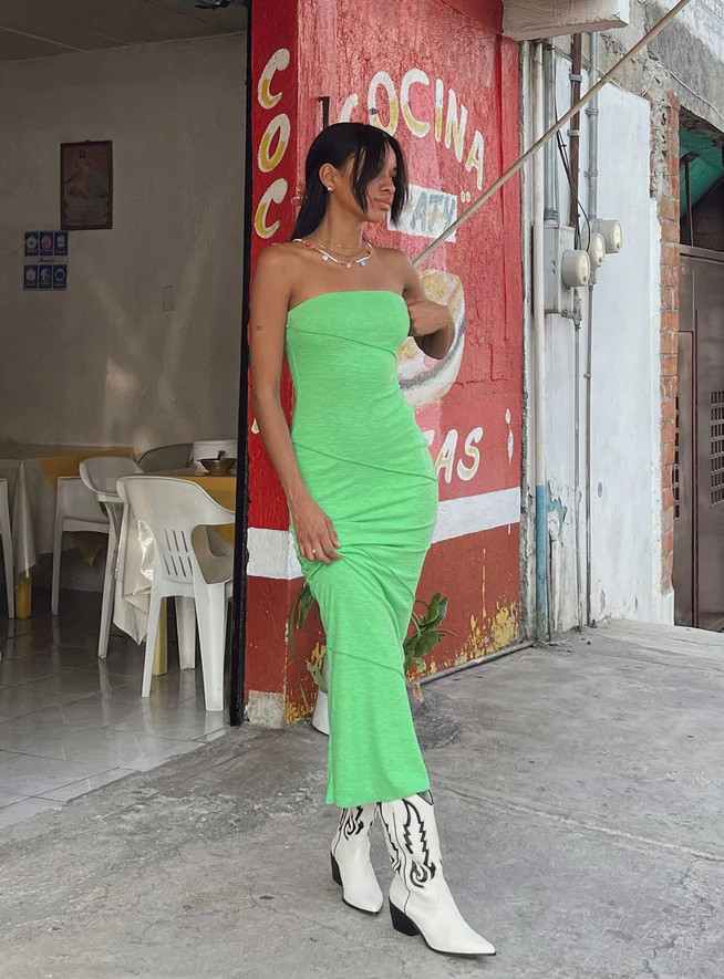 Oscar Midi Dress Green | Princess Polly US