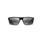 Maui Jim Byron Bay 746-03F | Polarized Marlin Wrap Frame Sunglasses, Neutral Grey Lenses, with Paten | Amazon (US)