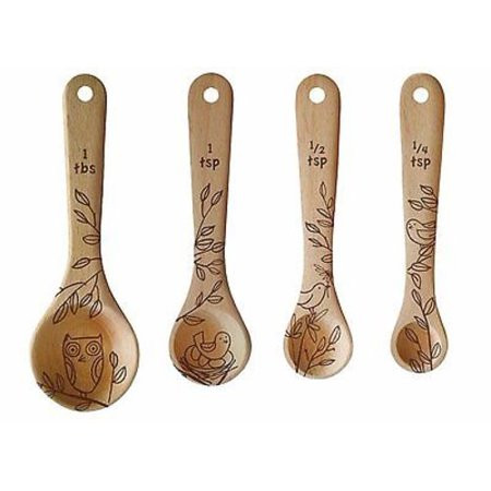 Talisman Designs 4pc Beechwood Measuring Spoon Set - Nature Design | Walmart (US)