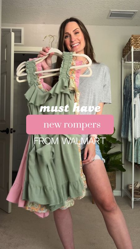 Must have new rompers from Walmart!!

**sizing:
These fit tts for me, I sized up to a 6 (small) for the bump! They fit similar to time & tru sizing imo.

#walmartfashion #newatwalmart #walmart @walmart #summeroutfit 

#LTKFind #LTKunder50 #LTKSeasonal