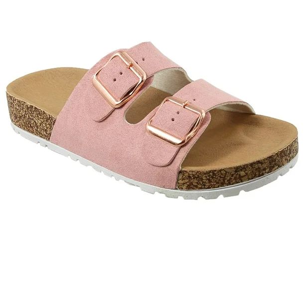 Kids Girl Open Toe Buckle 2 Strap Thong Slide Sandals (FREE SHIPPING) | Walmart (US)