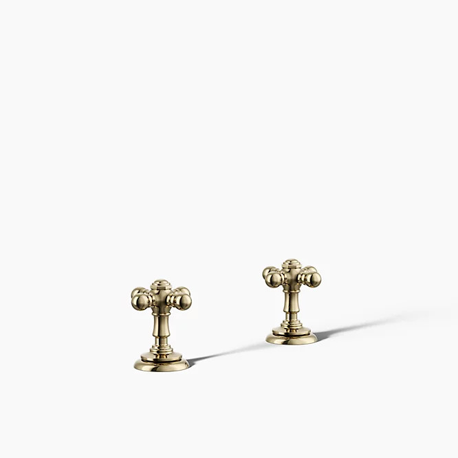 Deck-mount bath faucet handle trim with Cross design | Kohler