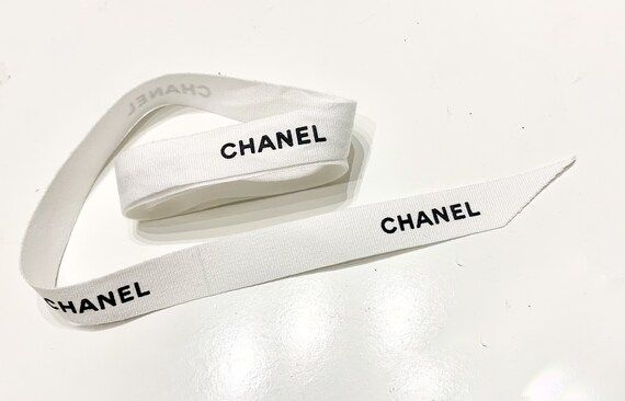 White Chanel Ribbon - Etsy | Etsy (US)