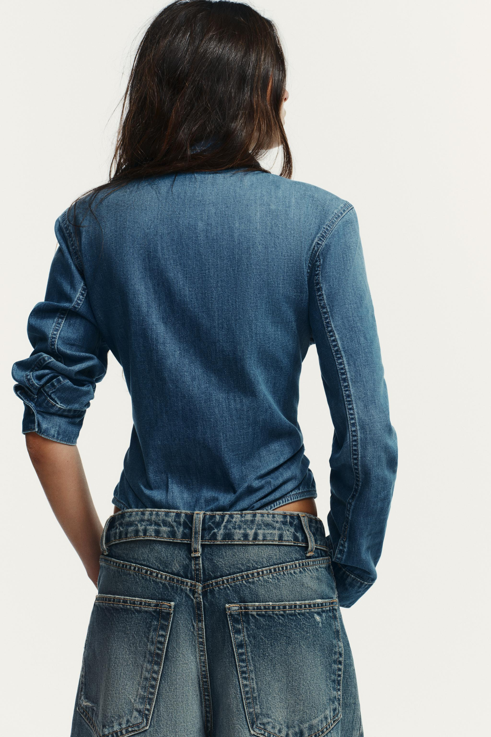 SHOULDER PAD SHIRT BODYSUIT | Zara US