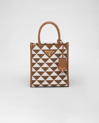 Prada Symbole embroidered fabric mini bag | Prada Spa US