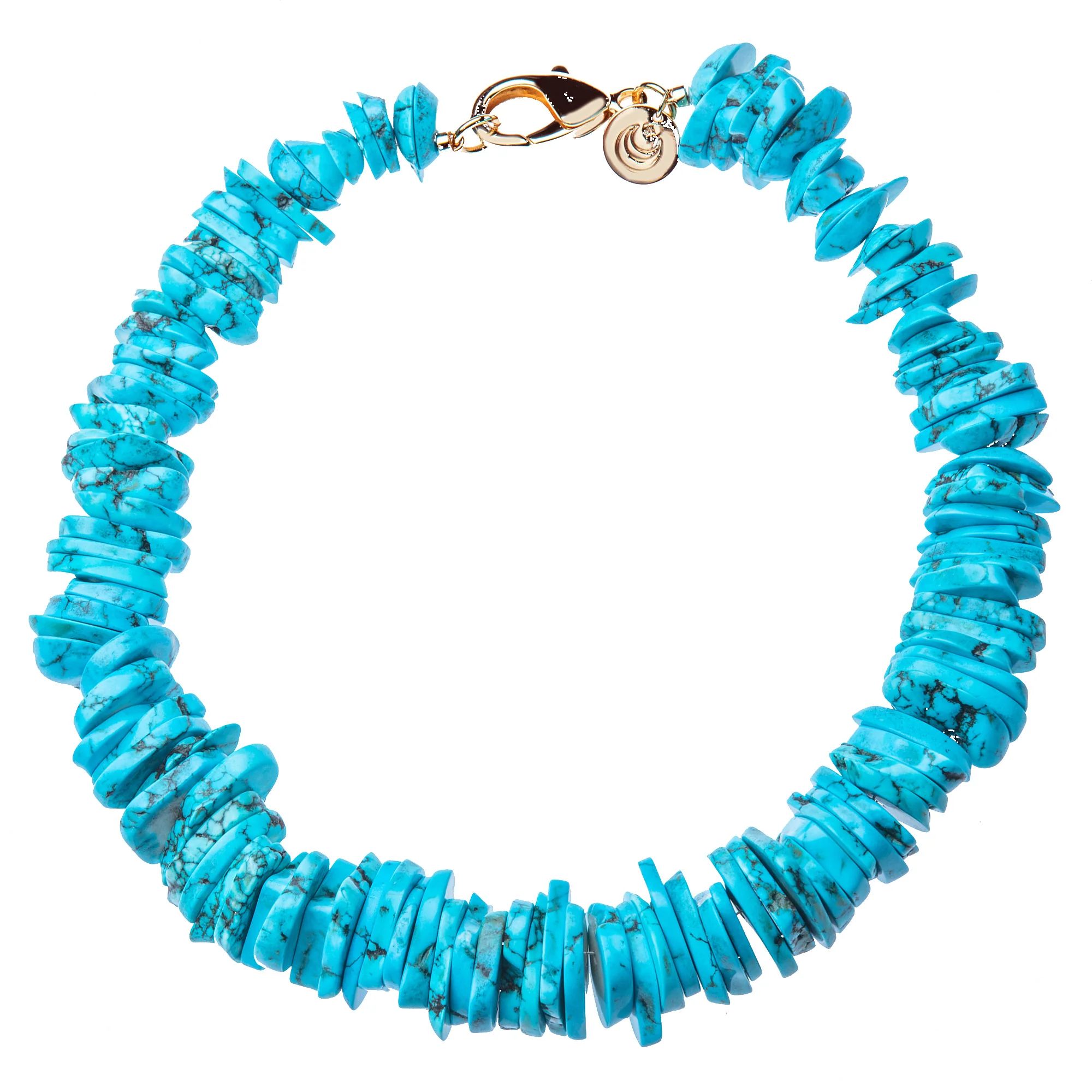 Sliced Turquoise Statement Necklace | Jane Win
