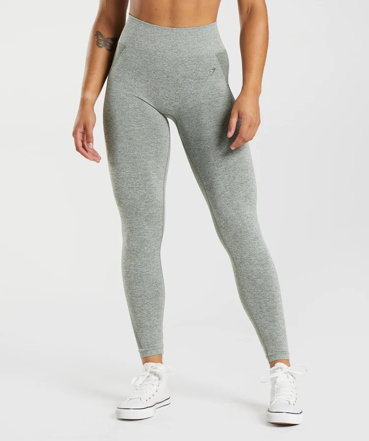 Gymshark Flex High Waisted Leggings - Marsh Green/White Marl | Gymshark US