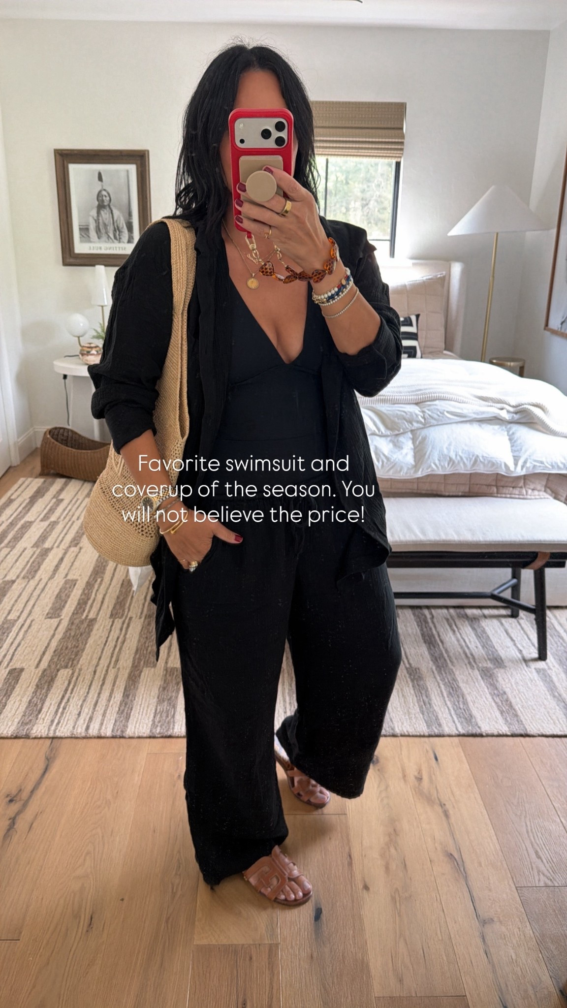 Top and bottoms size medium (I’m a curvy size 8), swimsuit size large (I always size up in swimsuits). 

#LTKSaleAlert #LTKSwim #LTKOver40