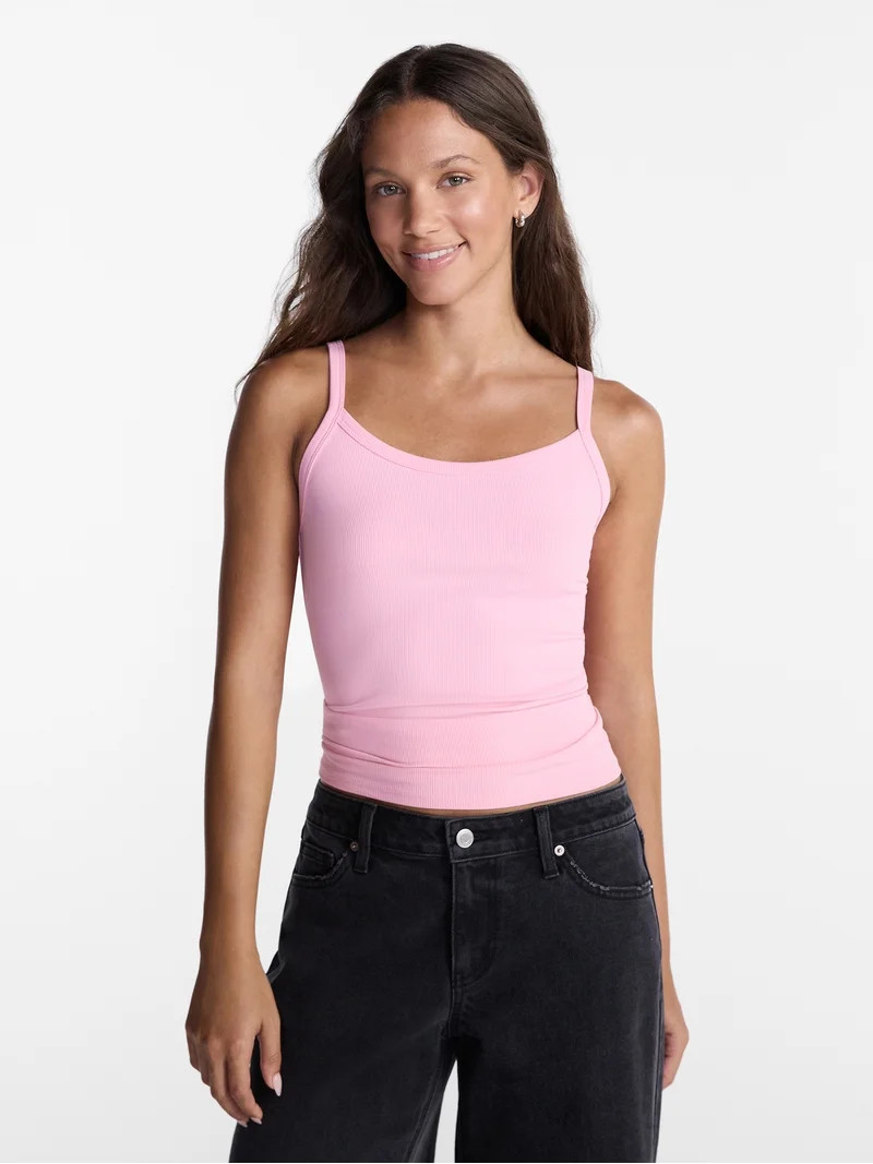 No Boundaries Ribbed Cami Top, Women's XXS-XXL | Walmart (US)