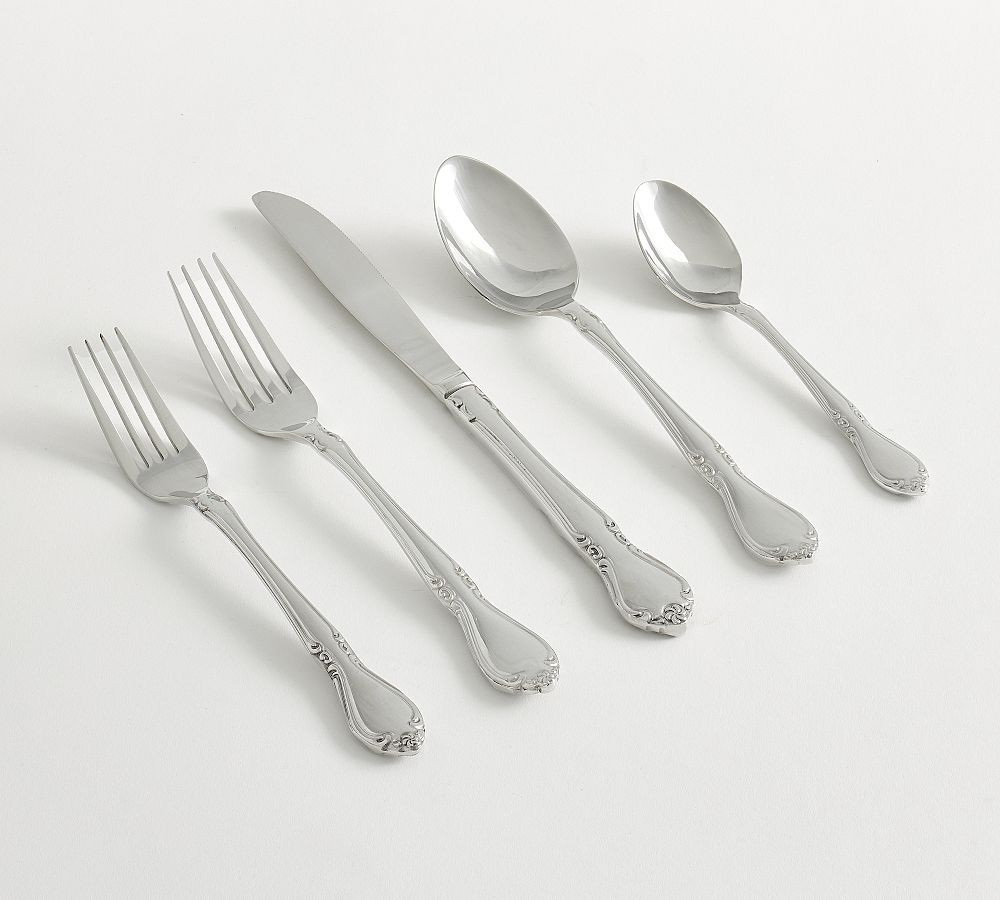 LoveShackFancy 5-Piece Stainless Steel Flatware Set | Pottery Barn (US)