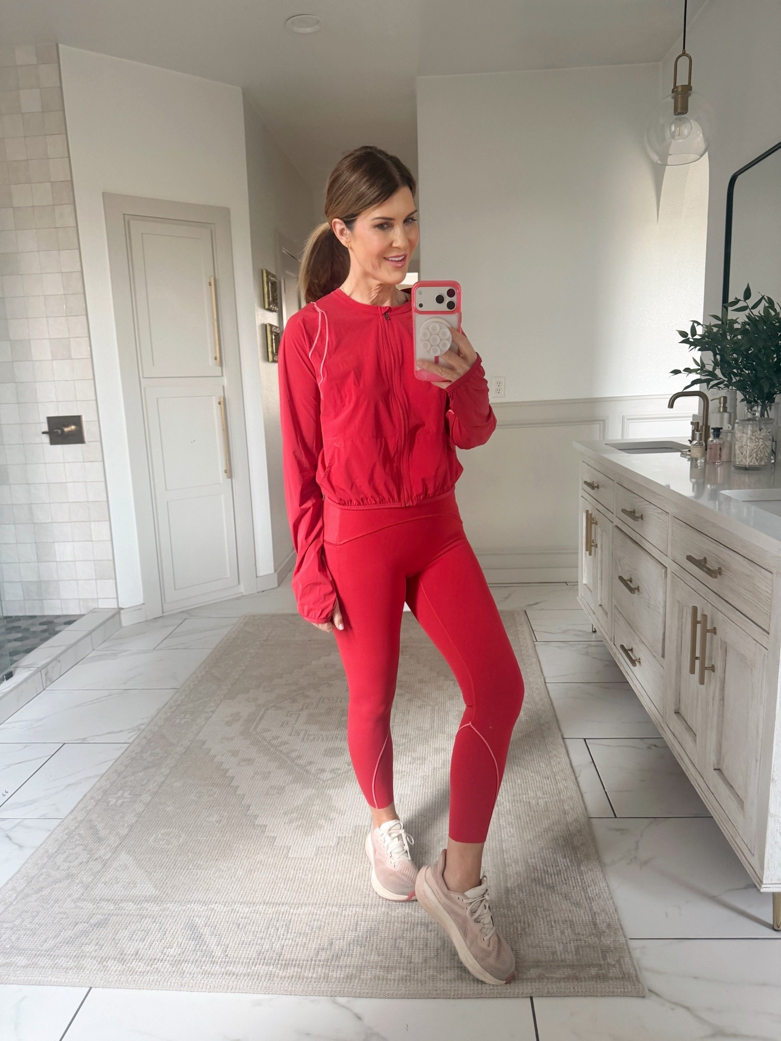 Spanx boost up run club 
Full zip jacket size medium
Spanx shape booty boost 7/8 leggings size small

#LTKOver40 #LTKActive