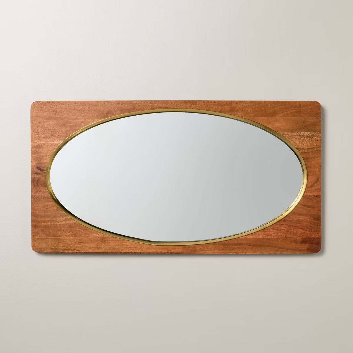 Wood Framed Oval Mirror - Hearth & Hand™ with Magnolia | Target